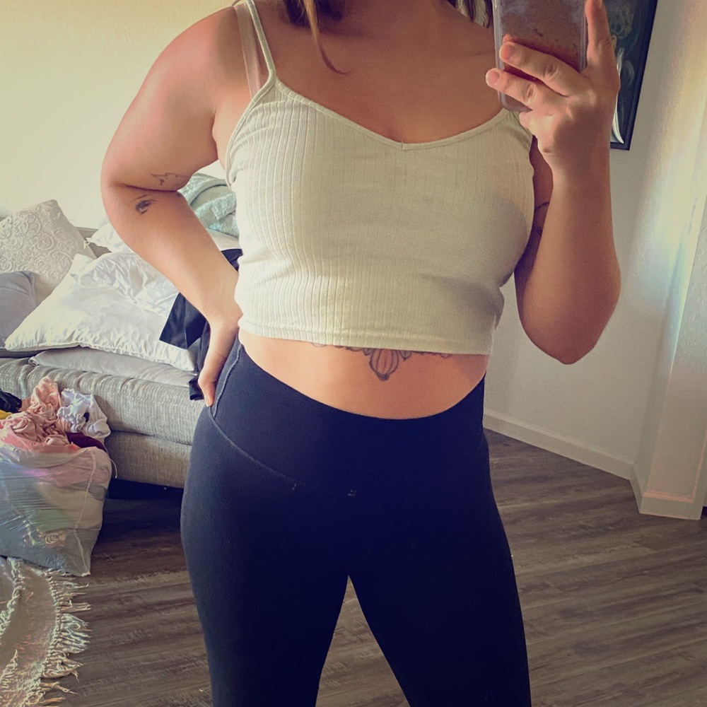 Topshop mint green crop tank